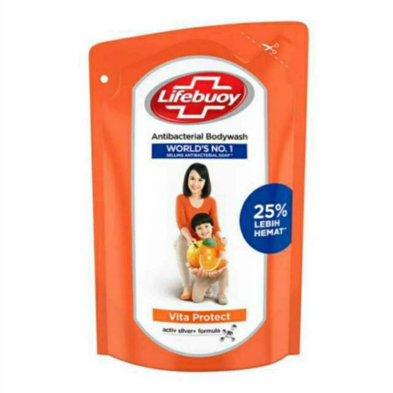 LIFEBUOY SABUN MANDI CAIR ANTIBACTERIAL VITA PROTECT 450ML REFILL