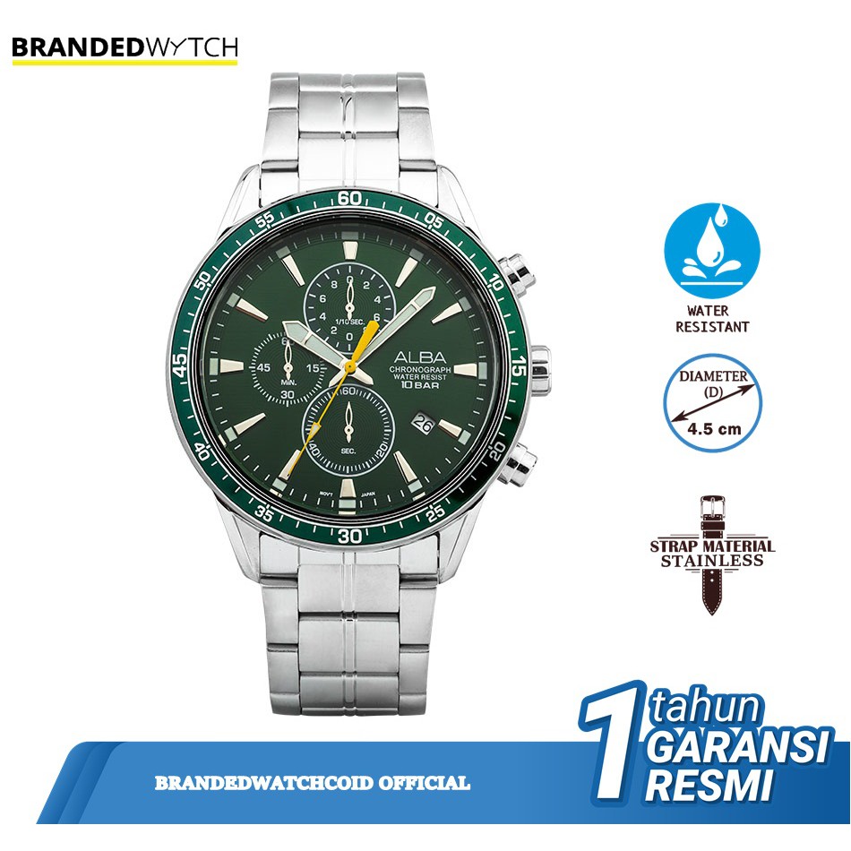 Jam Tangan Alba Pria Chronograph AM3825X1 Original Alba AM3825 Diameter 4,5 cm