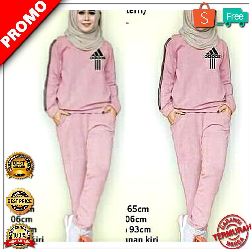 DISKON Training Jumbo Pink Baju Setelan Wanita Jumbo STOK TERBATAS