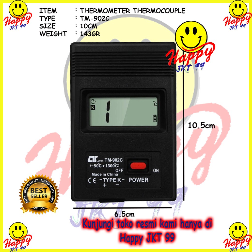 [ HAPPY JKT 99 ] K-TYPE THERMOCOUPLE THERMOMETER DIGITAL LCD TERMOMETER TM-902C TM902C