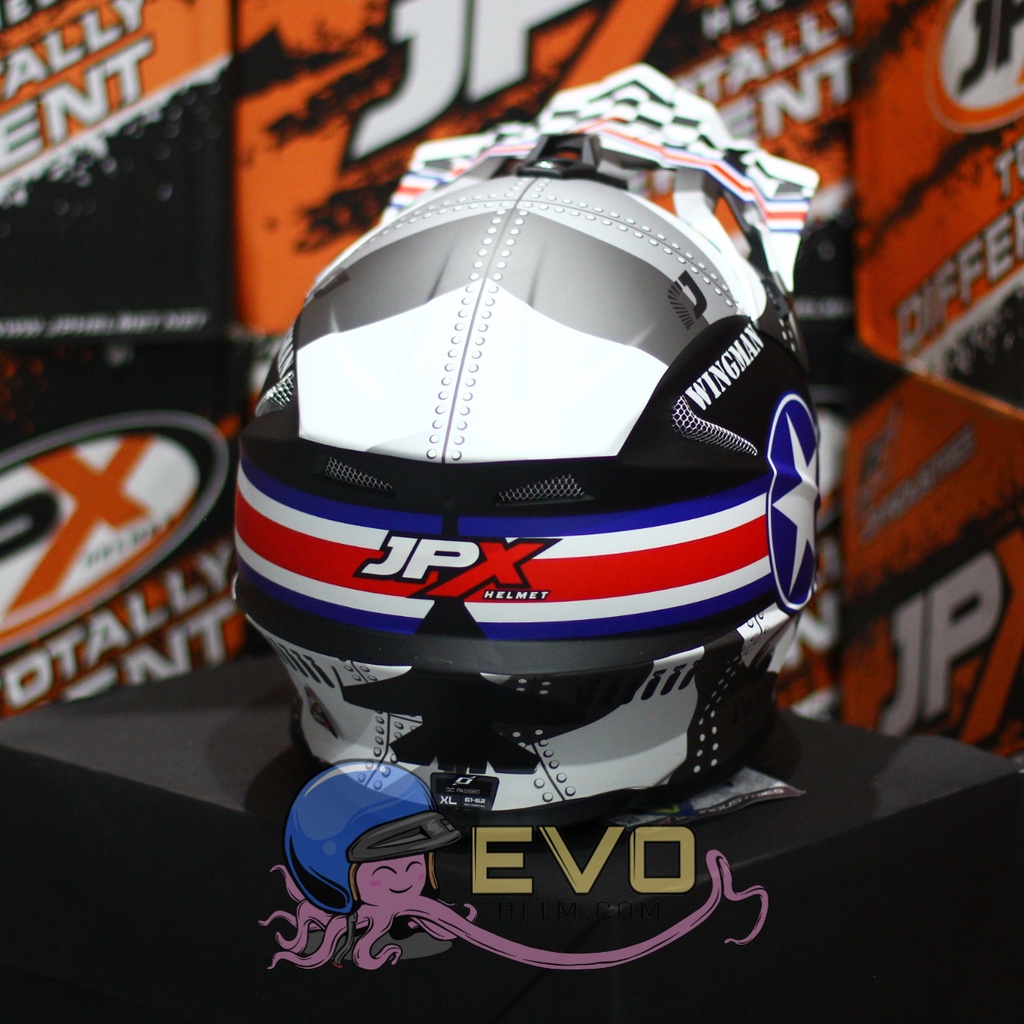 HELM JPX CROSS_FOX1 SERI X30 - BLACK DOFF + GOOGLE SNAIL (ONGKIR 2 KG) HELM JPX TERBARU