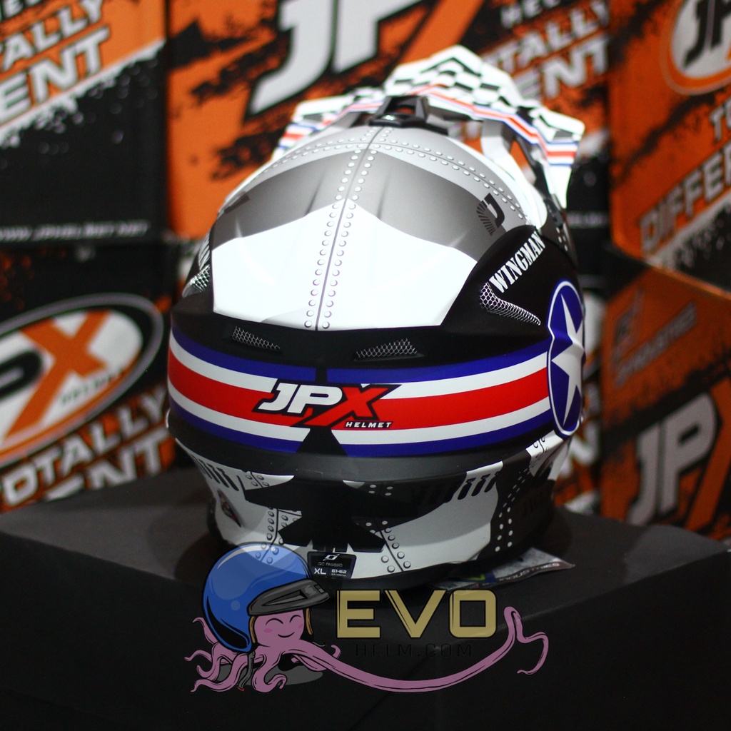 HELM JPX CROSS_FOX1 SERI X30 - BLACK DOFF + GOOGLE SNAIL (ONGKIR 2 KG) HELM JPX TERBARU