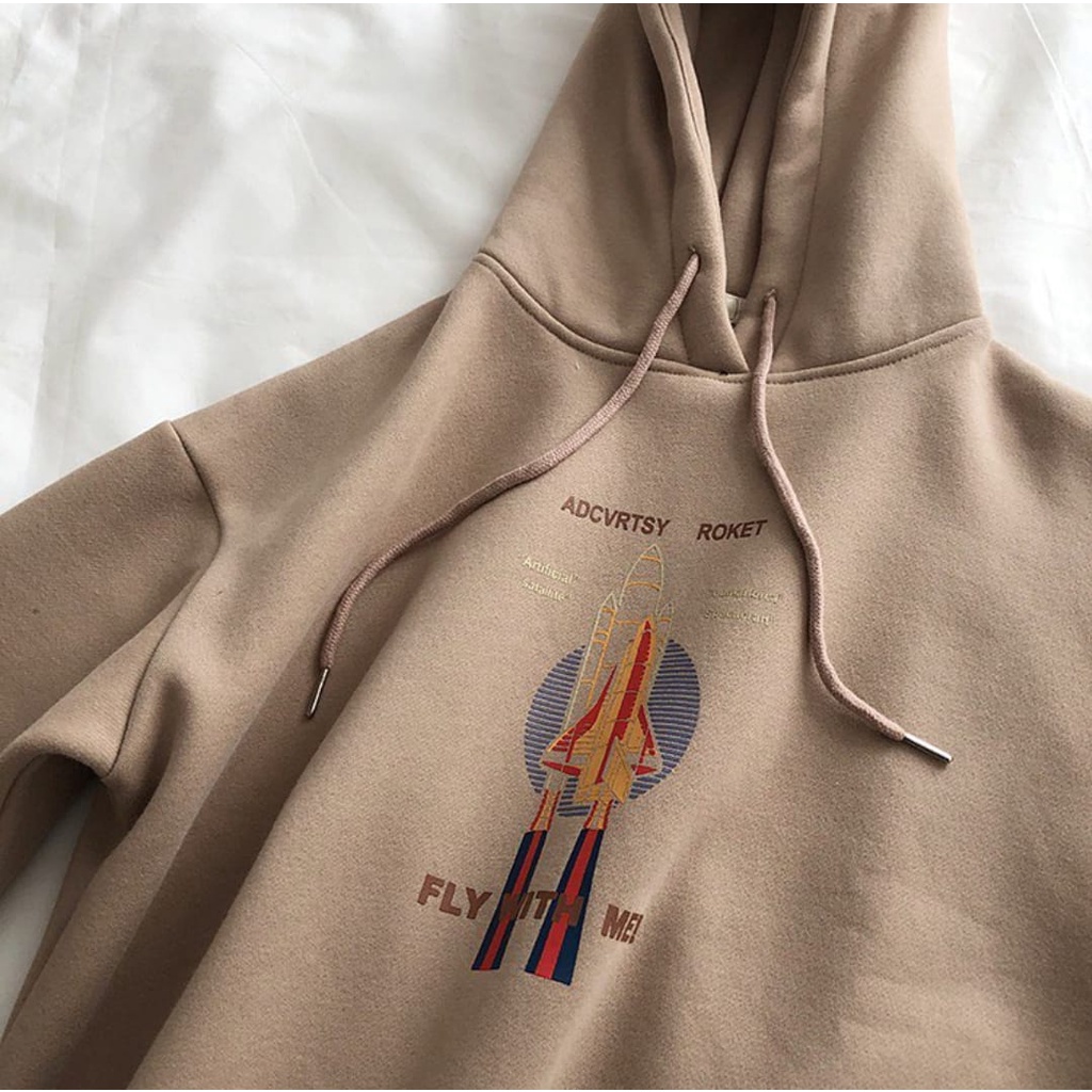FLY WITH ME SWEATER HOODIE WANITA - SWEATER HOODIE OVERSIZE - HOODIE