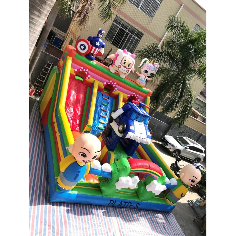 Istana Balon / Wahana Balon ukuran 6x8 Mainan Anak-Anak Bahan Plato