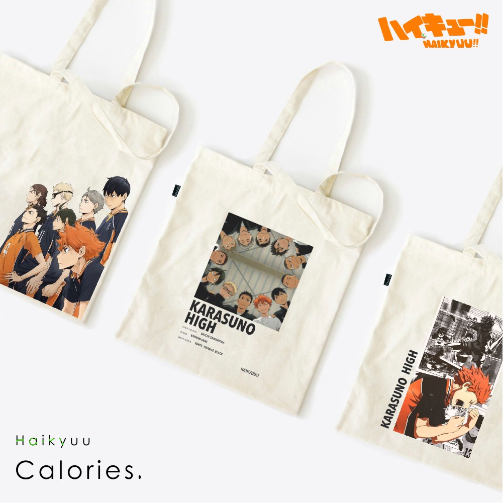 Totebag Anime haikyuu Hinata Karasuno Nekoma Suga #TOHA