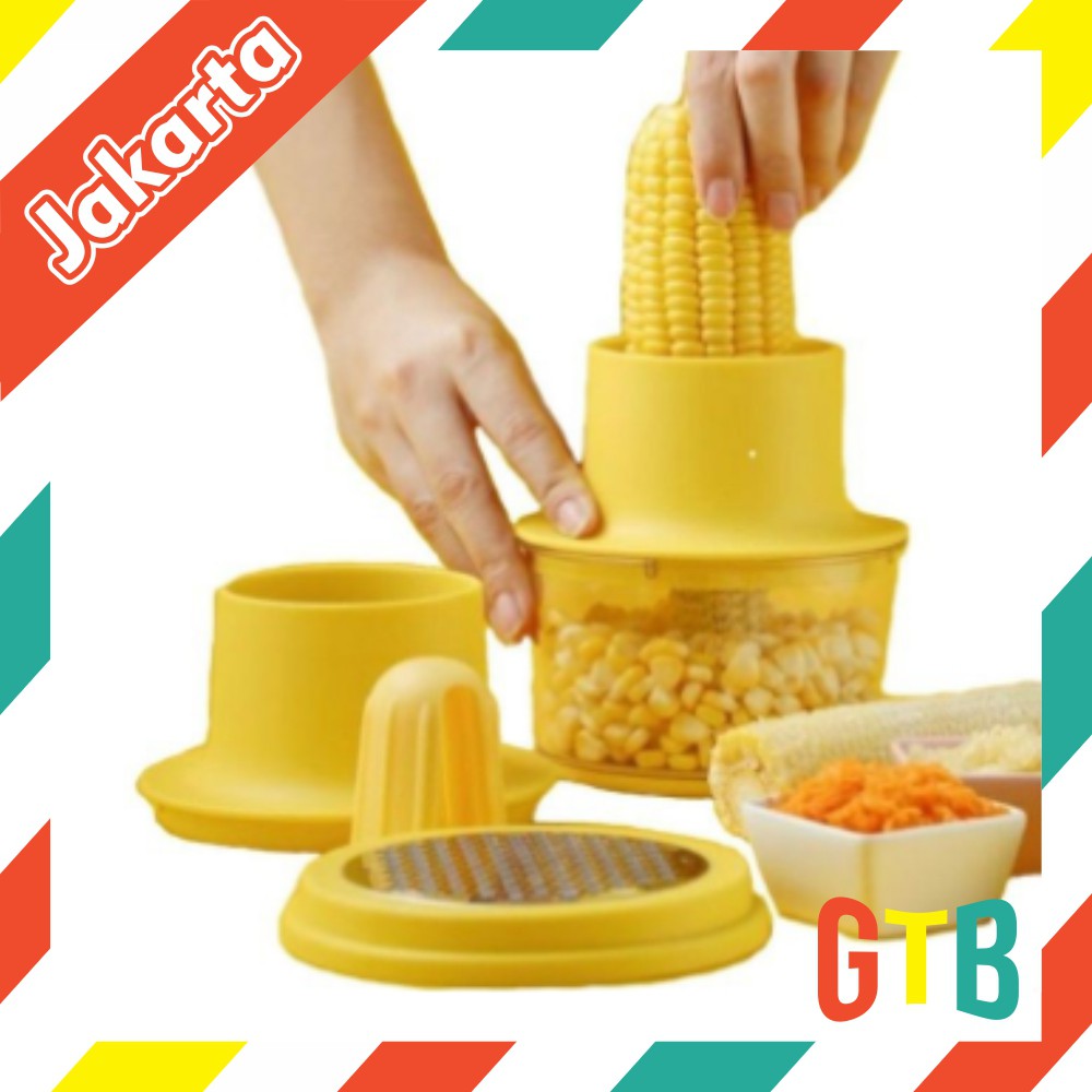 ❤GTB❤  2 in 1 Multi-Fungsi Parutan Jagung &amp; Parutan Jahe Corn Stripper Alat Pemarut Jagung BPA Free