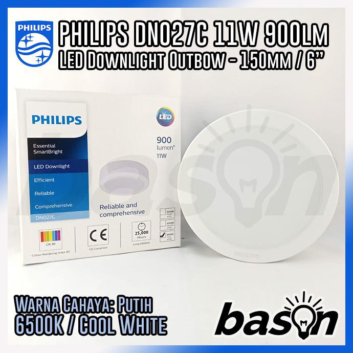 PHILIPS LED Downlight Outbow DN027C 6" 11W LED9 D150 & Downlight Outbow DN027C 6" G3 9W LED9 D150 Su
