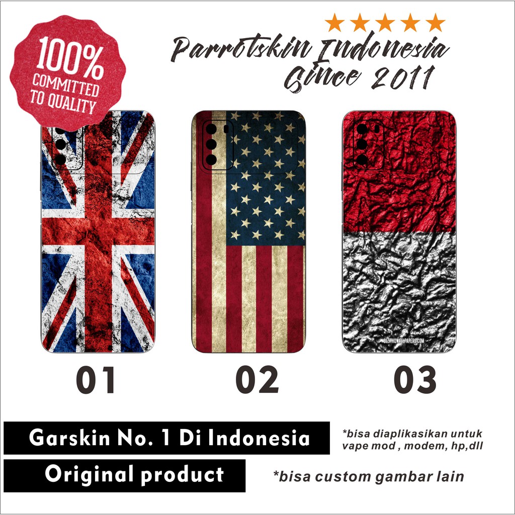 Garskin Xiaomi Poco M3 x3 f2pro f1dll bendera uk us anti gores &amp; jamur