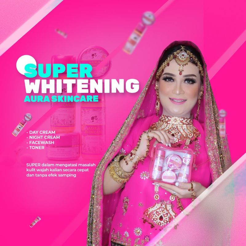 Aura skincare super whitening+serum glow up