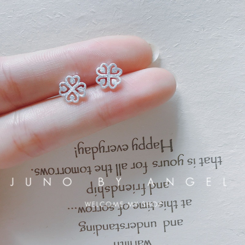 Anting Stud Desain Bunga Kupu-Kupu Mini Bahan 925 Silver Untuk Wanita