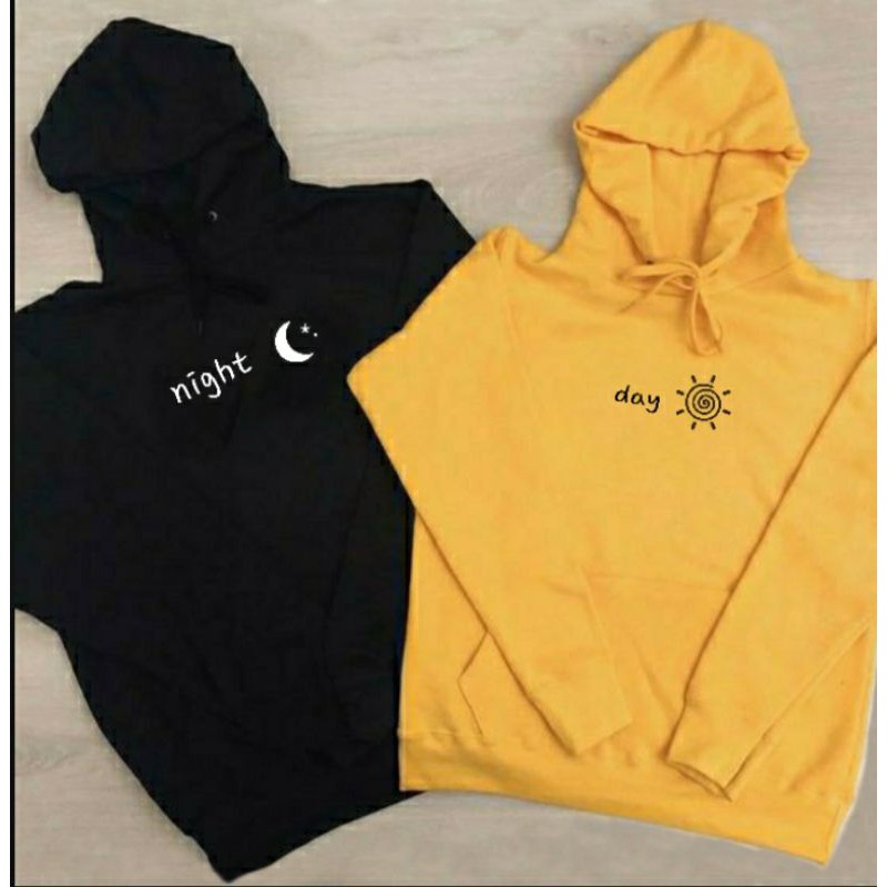 S - XXXXXL(6XL) COUPLE Jaket Hoodie Couple BIGSIZE Hoodie DAY and NIGHT Hoodie The Moon And The Sun