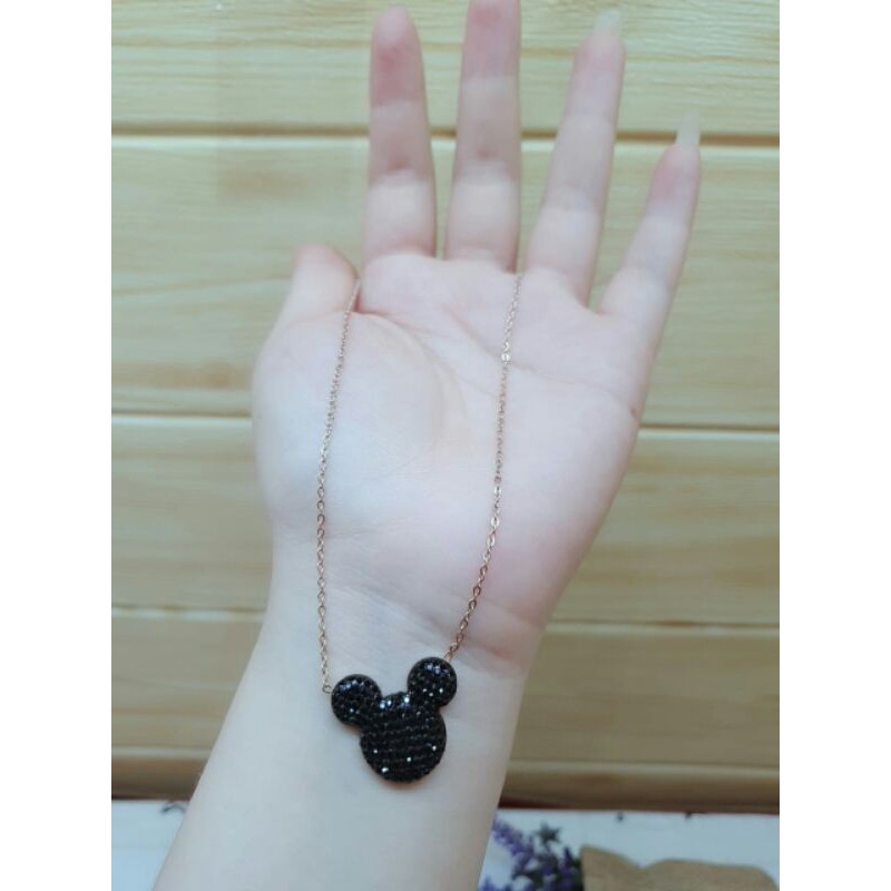 kalung titanium mickey / kalung mickey asli titanium