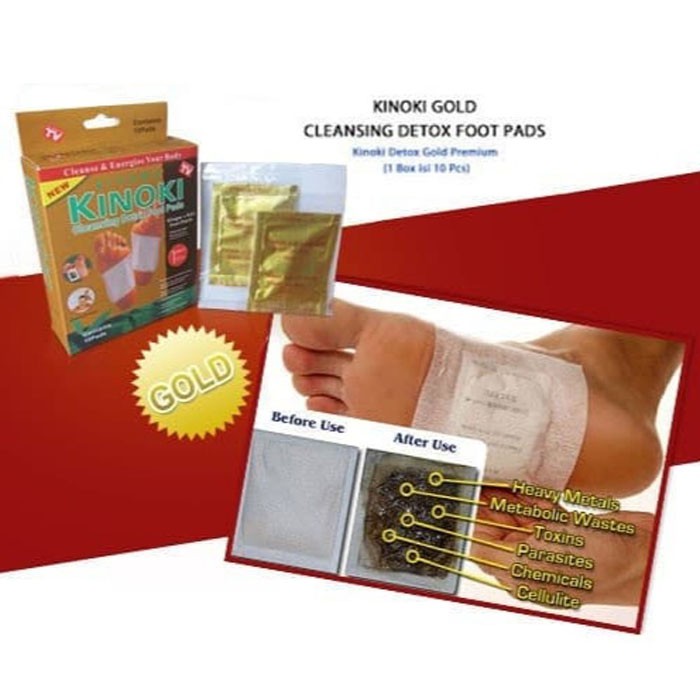 Kinoki Gold Koyo Kaki Herbal Detox Foot Pads isi 10 Pcs