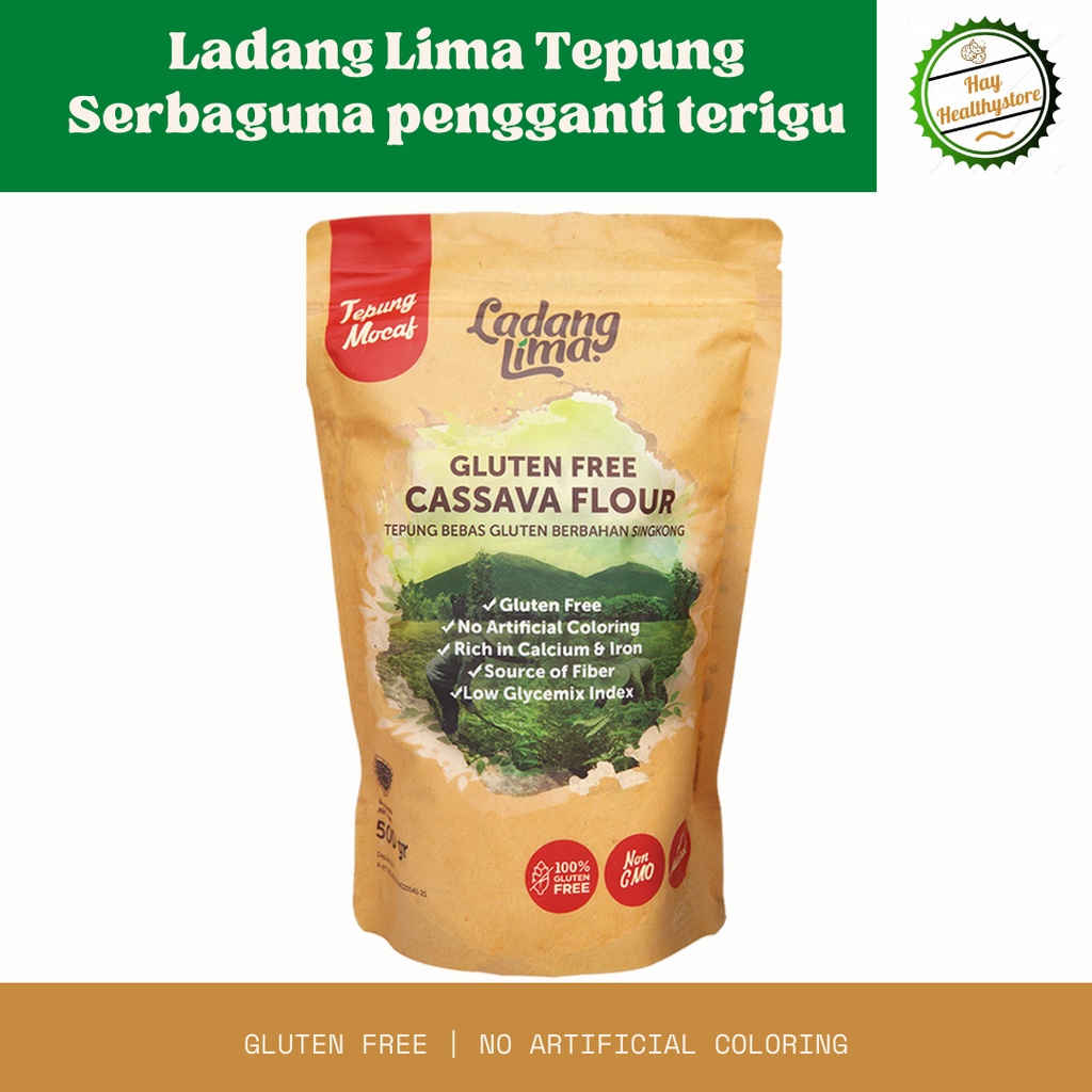 

Tepung Gluten free Ladang Lima 500 gram / all purpose flour /pengganti tepung terigu