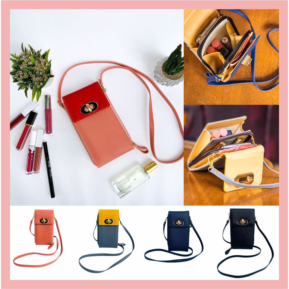TAS SELEMPANG DOMPET WANITA / DOMPET HP TAS SELEMPANG WANITA MODEL TERBARU DOMPET HP TALI PANJANG