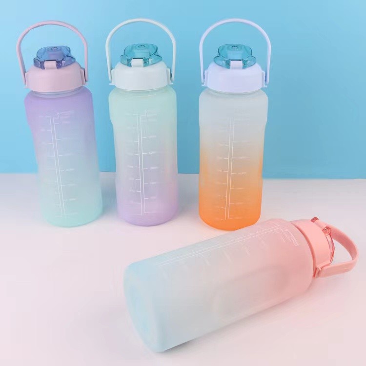 BOTOL MINUM VIRAL JUMBO 2 liter motivasi quitfit jumbo 2000ml