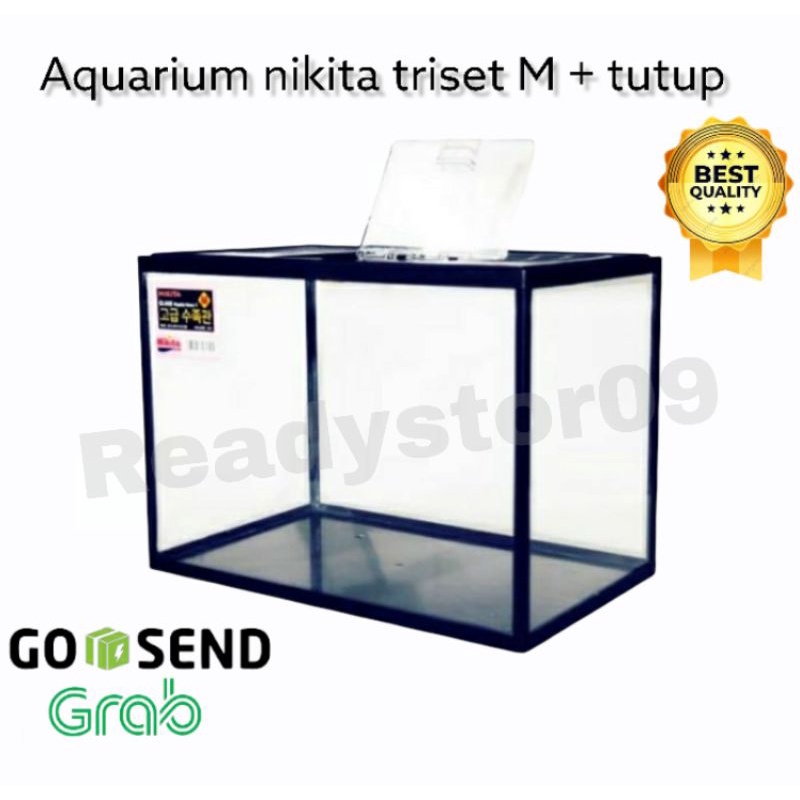 Aquarium Nikita size M + tutup - aquarium acrylic - aquarium reptil