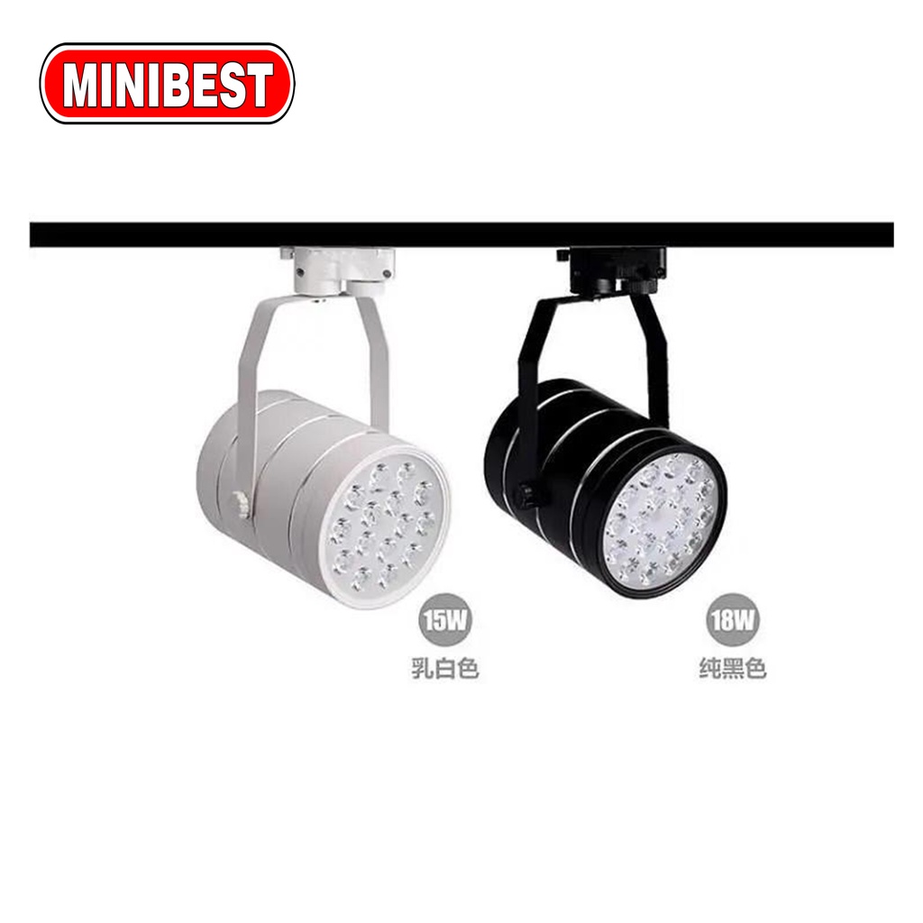 MINIBEST PRO LAMPU SOROT SPOTLIGHT TRACK Rell model tabung 3W 7W 12W 18W FITING SOROT