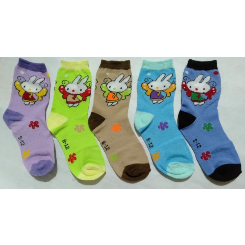 KAOS KAKI ANAK LUCU/KAOS KAKI ANAK KARAKTER UKURAN TK- SD MOTIF CEWEK/COWOK RANDOM ISI 12 PASANG