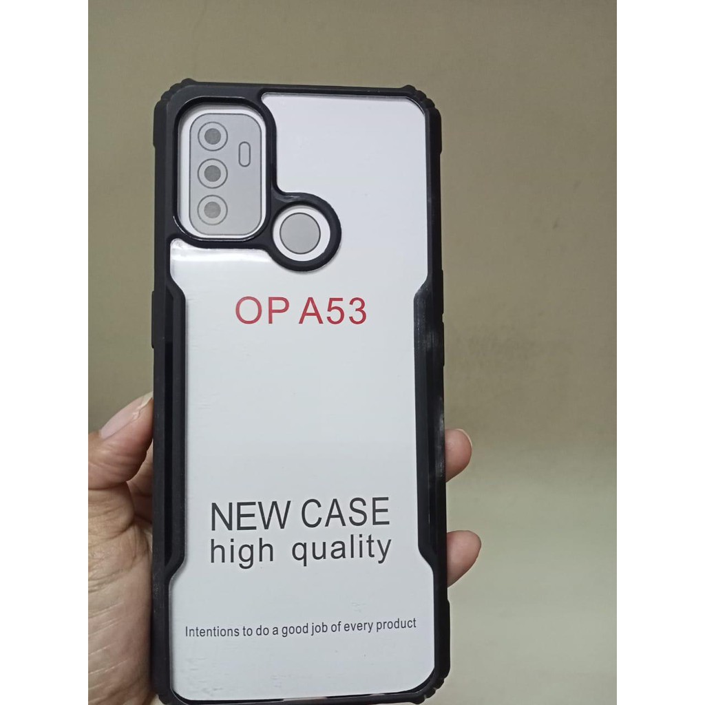 Fashion casing BLACK four-corner anti-fall soft edge hardcase FOR oppo reno4/4F/F17/A53/A33/A31/A92