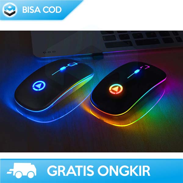 MOUSE SUPER SLIM YINDIAO RECHARGEABLE 2.4 GHZ LED RGB WIRELESS USB A2