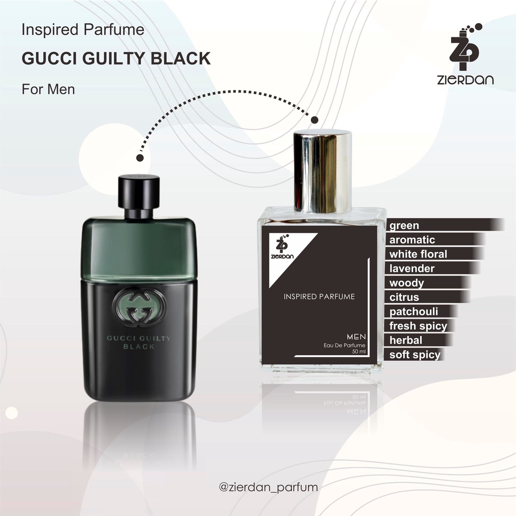 Zierdan Inspired Parfum Gucci Guilty Black Parfume Farfum Minyak Wangi Tahan Lama Pria Cowok