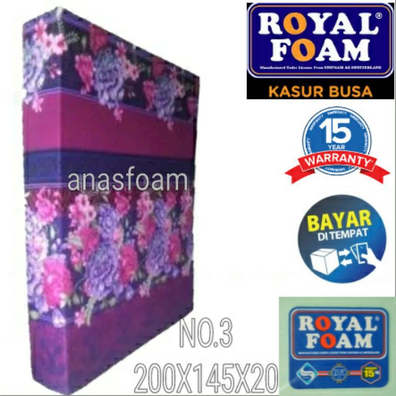 KASUR BUSA ROYAL FOAM 200X145X20CM/KASUR BUSA ROYAL FOAM NO.3/KASUR BUSA ROYAL FOAM BERGARANSI 15TH