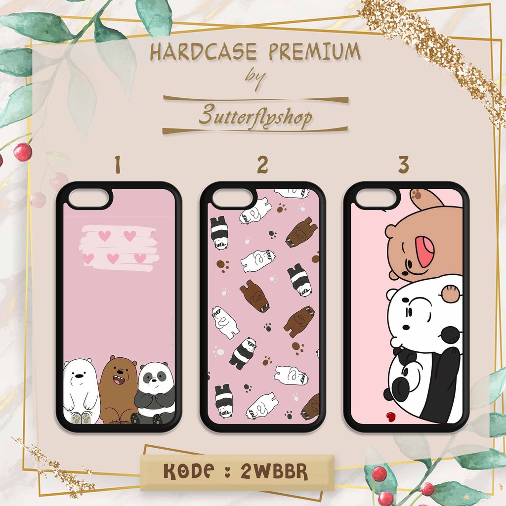 Hardcase We Bare Bears Pink casing case HP xiaomi samsung iphone oppo vivo realme redmi meizu