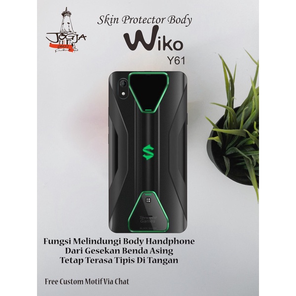 Dapat 2pcs Garskin HP Wiko Y61 Motif shark  - Free Custom Motif