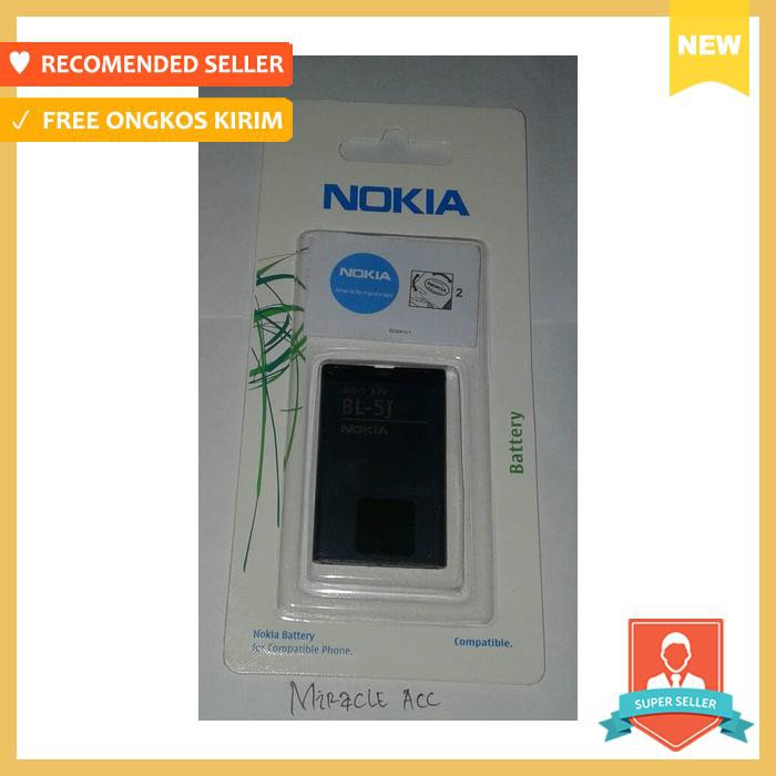 Baterai/batre nokia bl 5j/battery asha 200/c3 oo - komponen handphone - baterai handphone