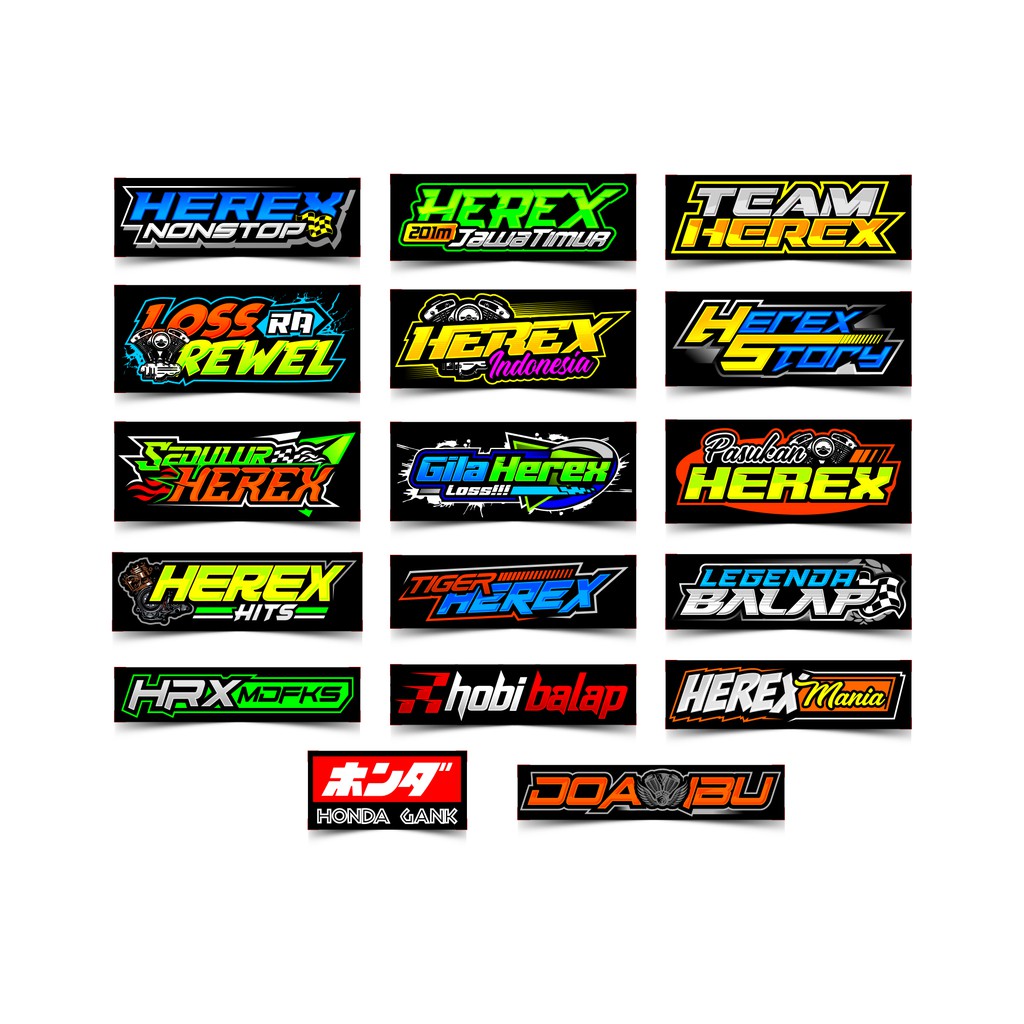 Stiker Herex / Sticker Motor / Stiker Racing - Isi 17 - CB GL MP Tiger