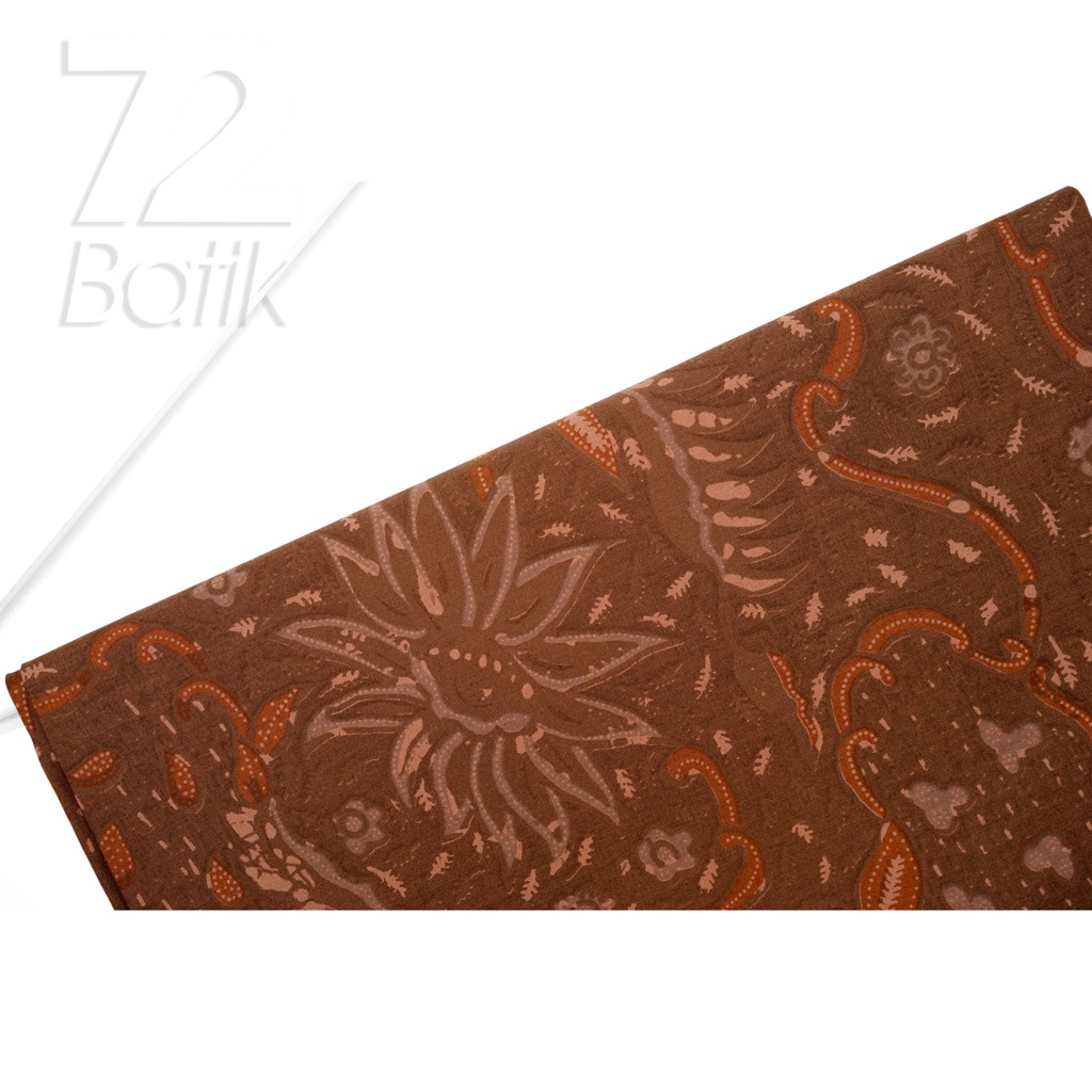 KAIN BATIK PREMIUM Bahan Katun Motif Phoenix Alam Warna Coklat 721881 Cap 72 Jarik Jarit Samping Kebat Panjang Batik Katun Modern Premium Bahan Seragam Batik Pernikahan Kantor Keluarga Murah Kamen Jadi Batik Bali Lembaran