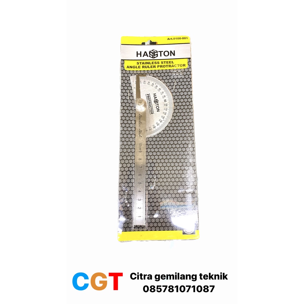 

Hasston Prohex stainless steel angle ruler protractor/ penggaris busur/ busur derajat