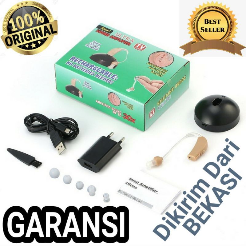 Alat Bantu Dengar Orang Tua Cas Charger ULTRA PREMIUM