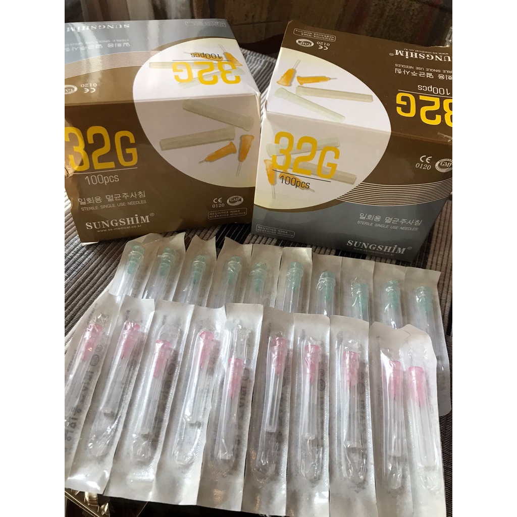 1 Box NEEDLE MESO 32GB 4MM 1 Box 34G 4MM 100 Buah Skinbooster Needle 32g 4 mm Mesoterapi Needle Skin Booster Botox