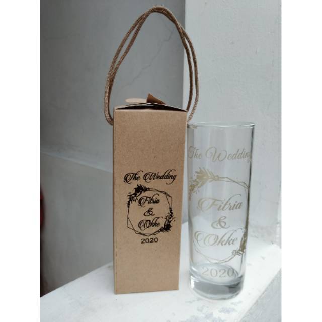 Gelas Bamboo Box Rustic custom