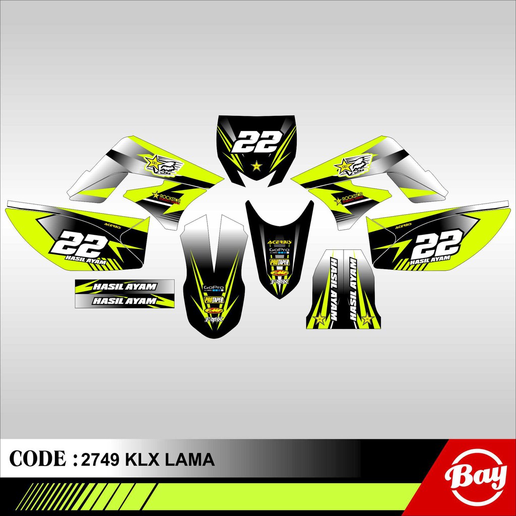 Decal Stiker Motor KLX 150 LAMA / KLX 150 S Full Body Sticker Custom Variasi