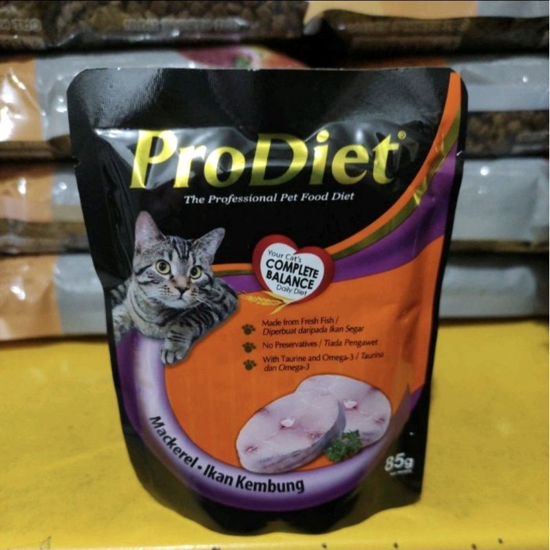 Prodiet pro diet cat pouch sachet 85gr makanan kucing basah