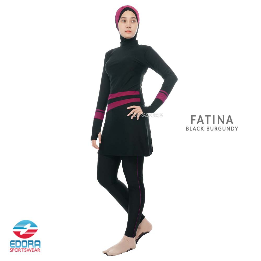 EDORA Baju Renang Muslim Wanita Dewasa Model Slim Fit Muslimah FATINA