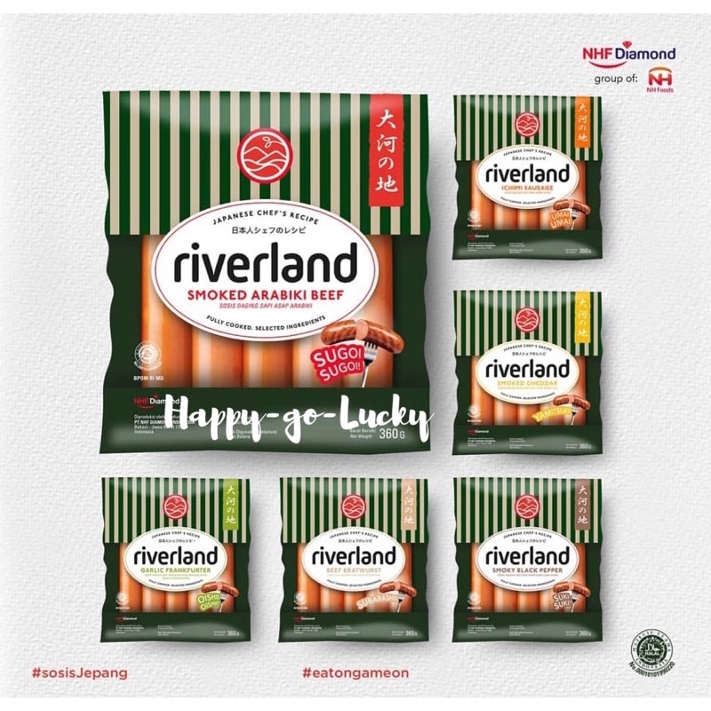 

Sosis Riverland Sausage Smoked Cheddar/Beef Bratwurst/Arabiki/Black Pepper 360 gr