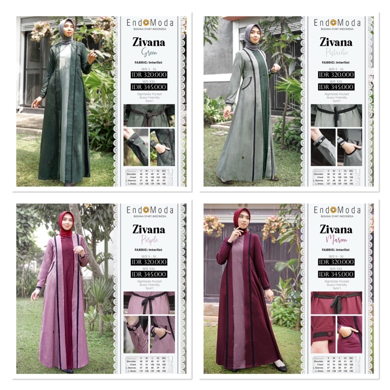 ZIVANA DRESS | DISKON GAMIS ENDOMODA TERBARU