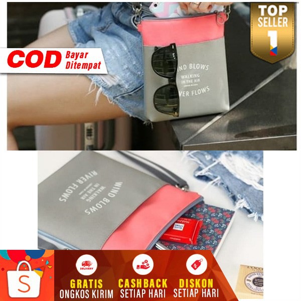 Tas Selempang Wanita Mini Import Slempang Kecil Simple Murah Untuk Menyimpan Dompet HP Tisu Kacamata