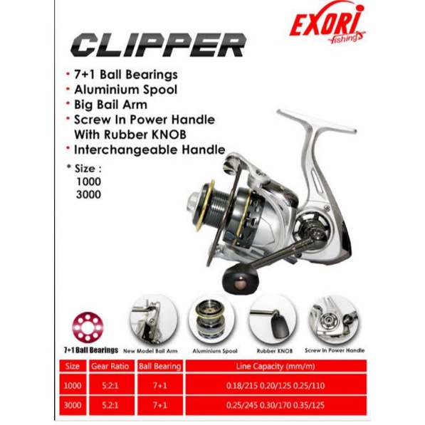 REEL EXORI CLIPPER 3000