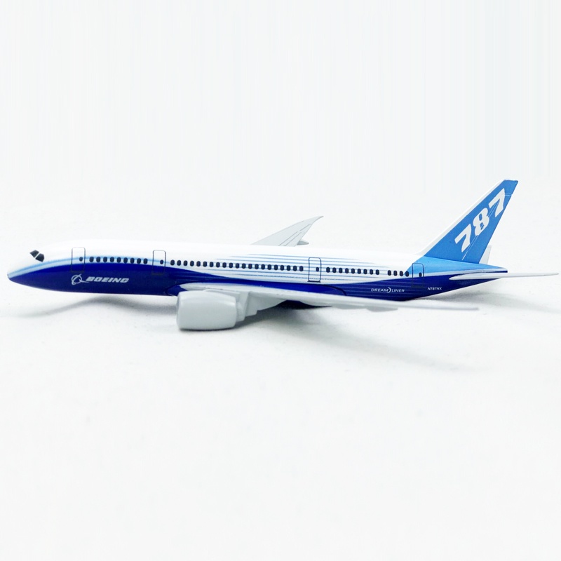 Boeing 787 Model Pesawat Prototype Die-cast Bahan Alloy Ukuran 16CM