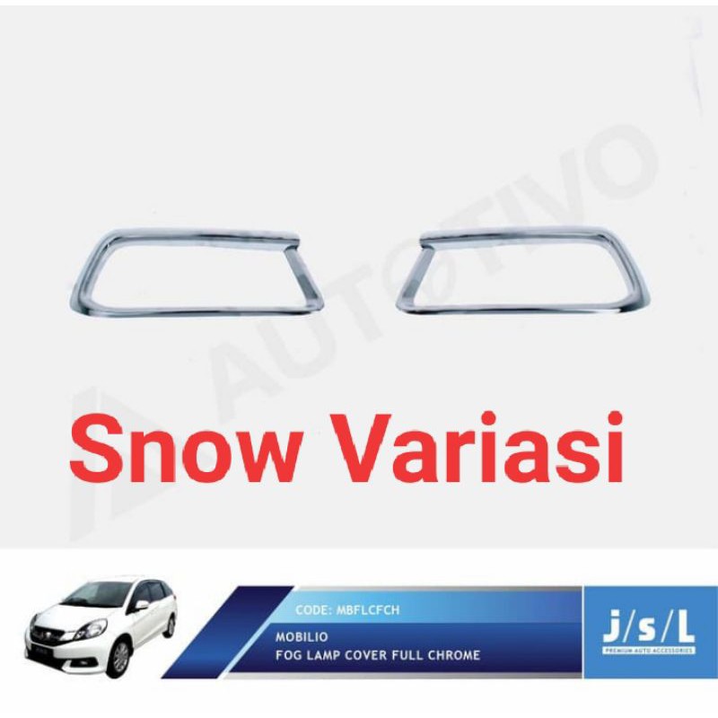 Honda Mobilio cover lampu kabut fog lamp cover full chrome JSL