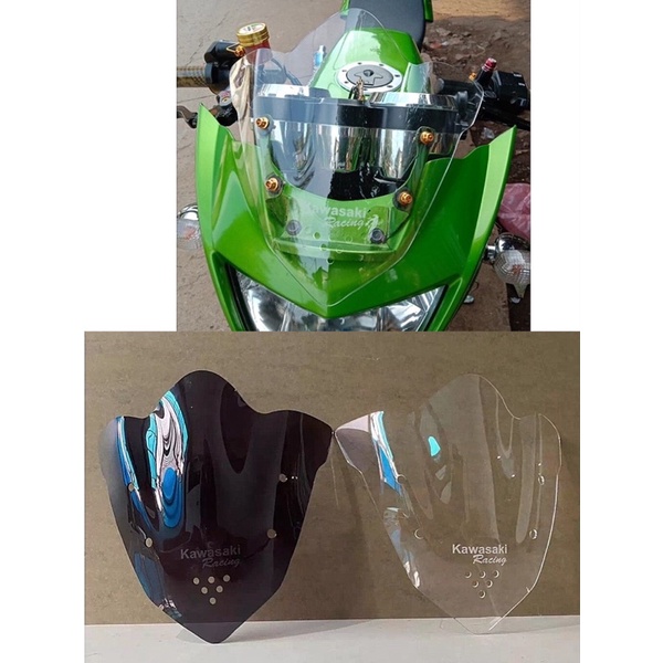 VISOR KAWASAKI NINJA R 150 WINDSHIELD NINJA 150R BARU KACA ANGIN DEPAN BENING RYBEN TRANSARAN SMOKE  ACRILIC TEBAL WINSIL WINDSIL WINDSHIL WINDSHILD WINDSHIL Visor Ninja R Windshield Ninja R Visor Windshield motor Kawasaki Ninja R Ryben Smoke Dan Bening