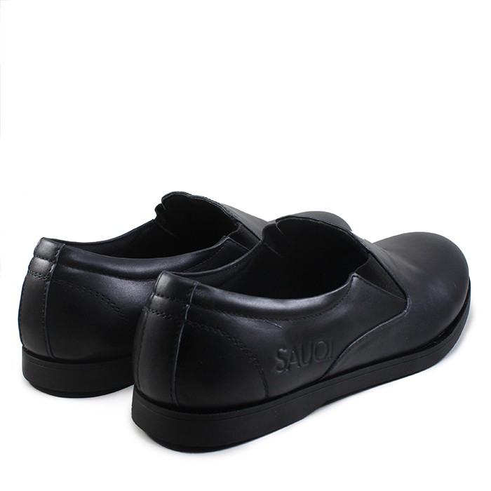 BIG SALE BRANDED !! Sepatu Pria Sauqi Hibrida Slop Black Casual Formal Santai Kerja Kantor