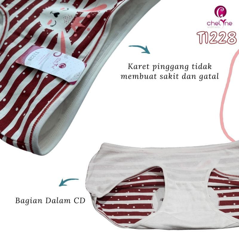 CD Wanita Remaja Chelyne Motif T1228 / T9530 / T1241 - Bahan Kaos Katun