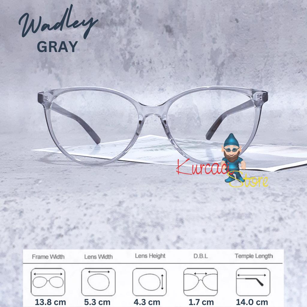 Frame Kacamata Minus photocromic Wadley cat eye Mata Kucing Wanita untuk wajah Bulat Ouval