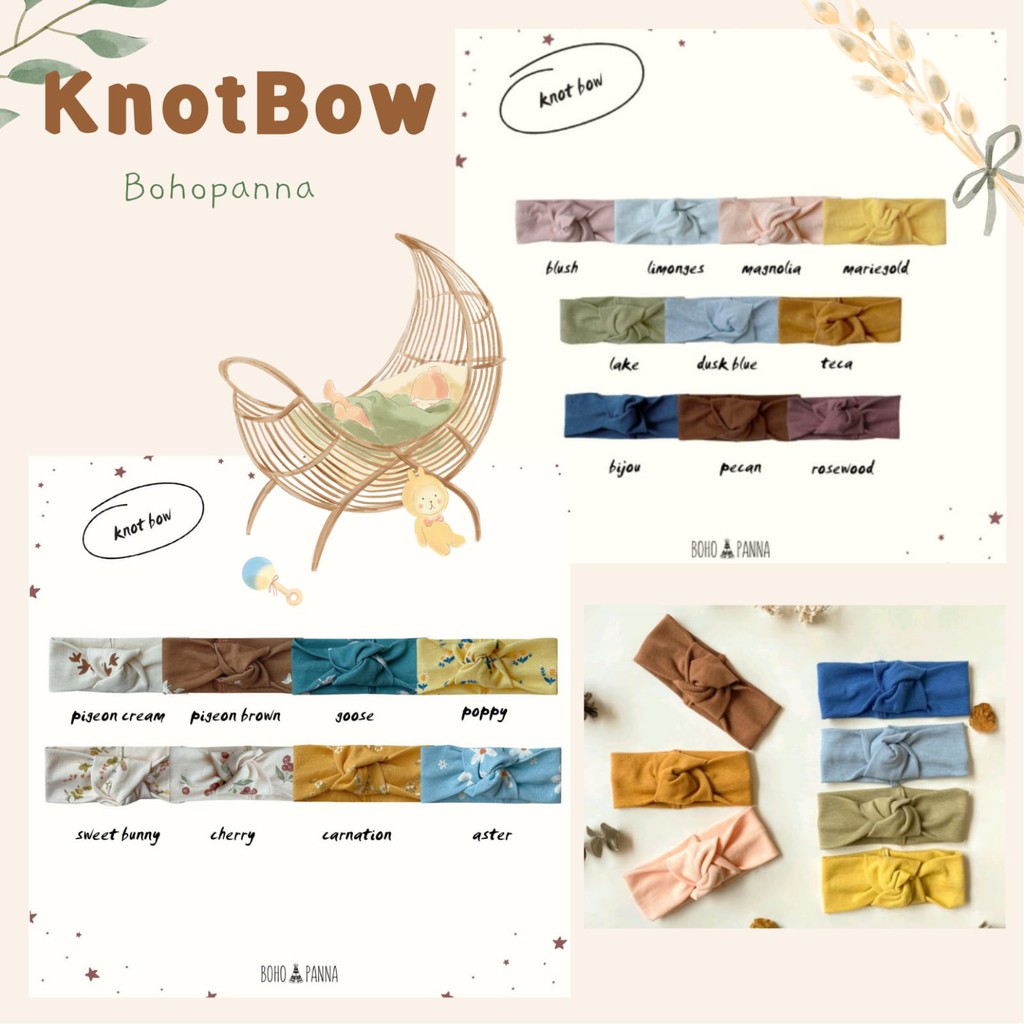 Bandana / knot bow / BOW  BohoPanna CBKS